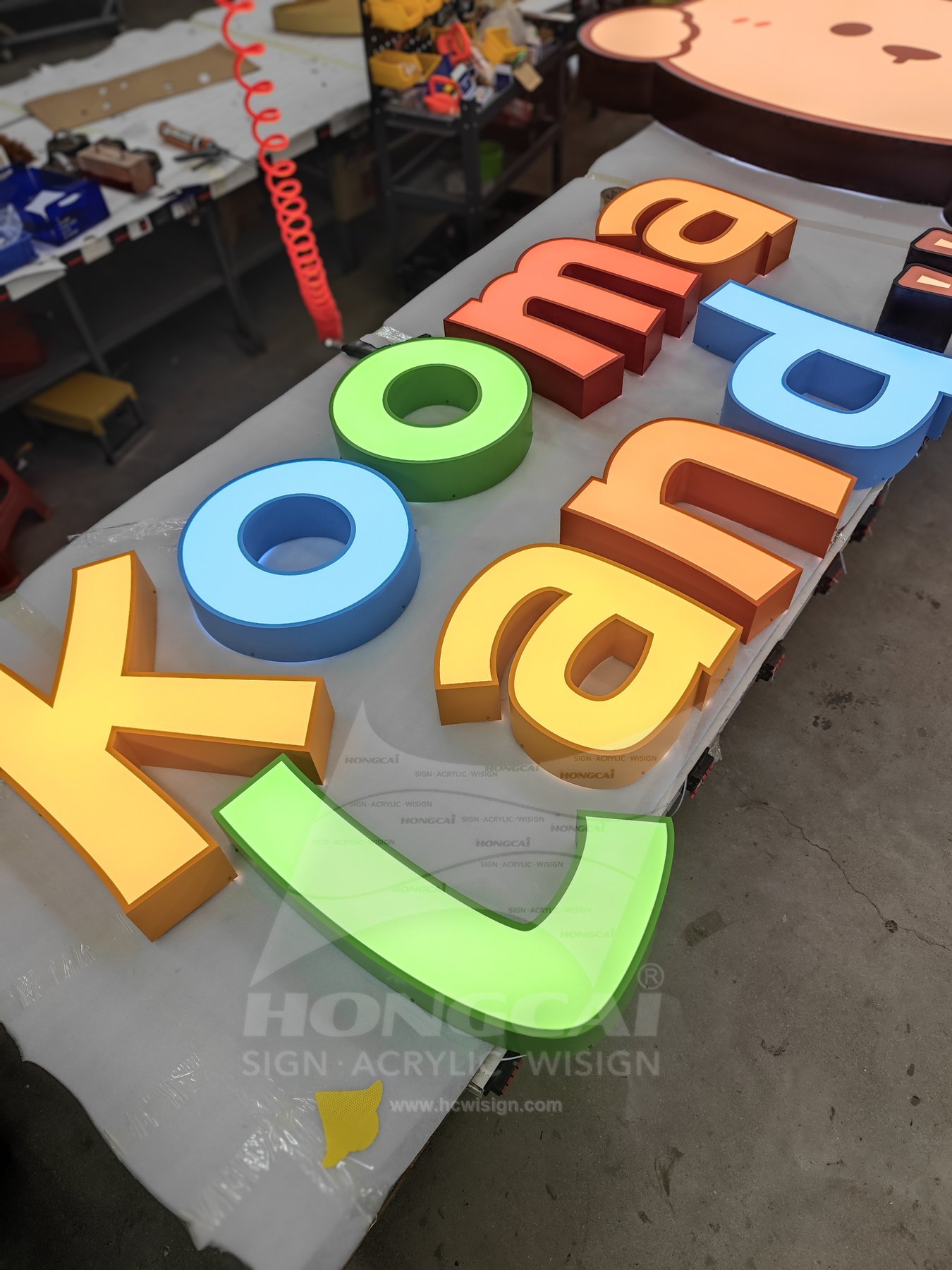 Acrylic Illuminated Letters - Kooma Land 3