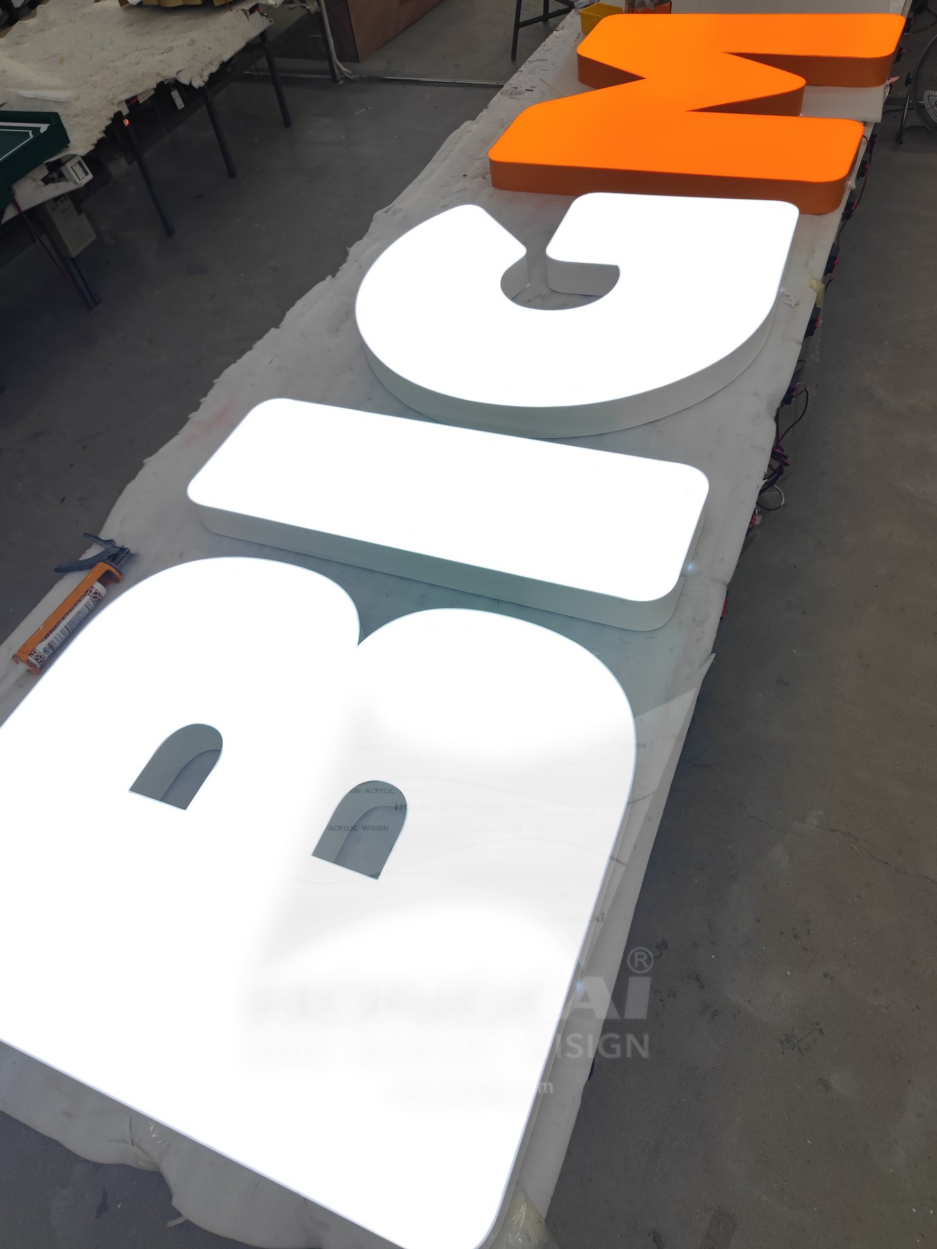Front and Back Lit Letters - Big M 2