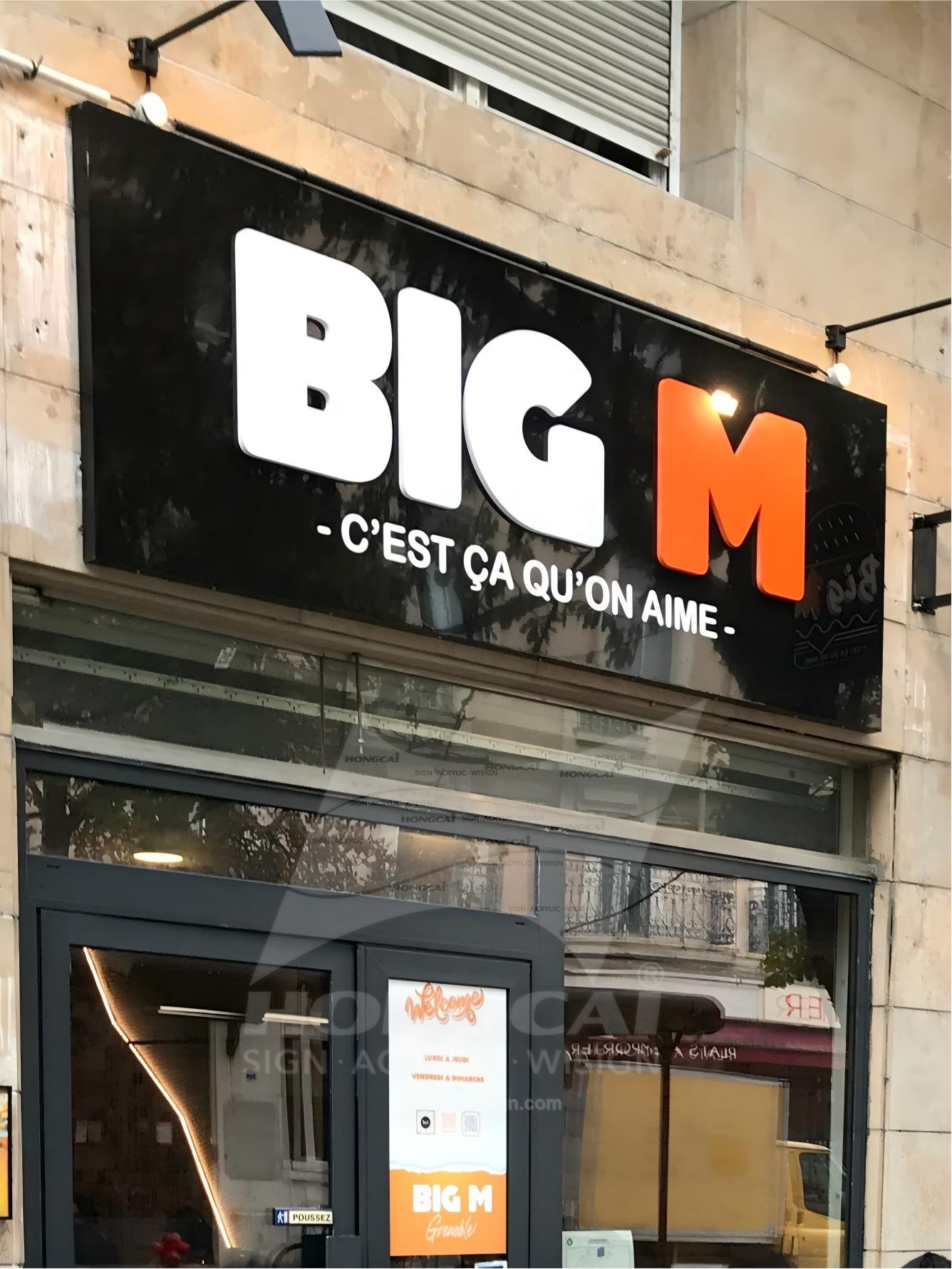 Front and Back Lit Letters - Big M 4