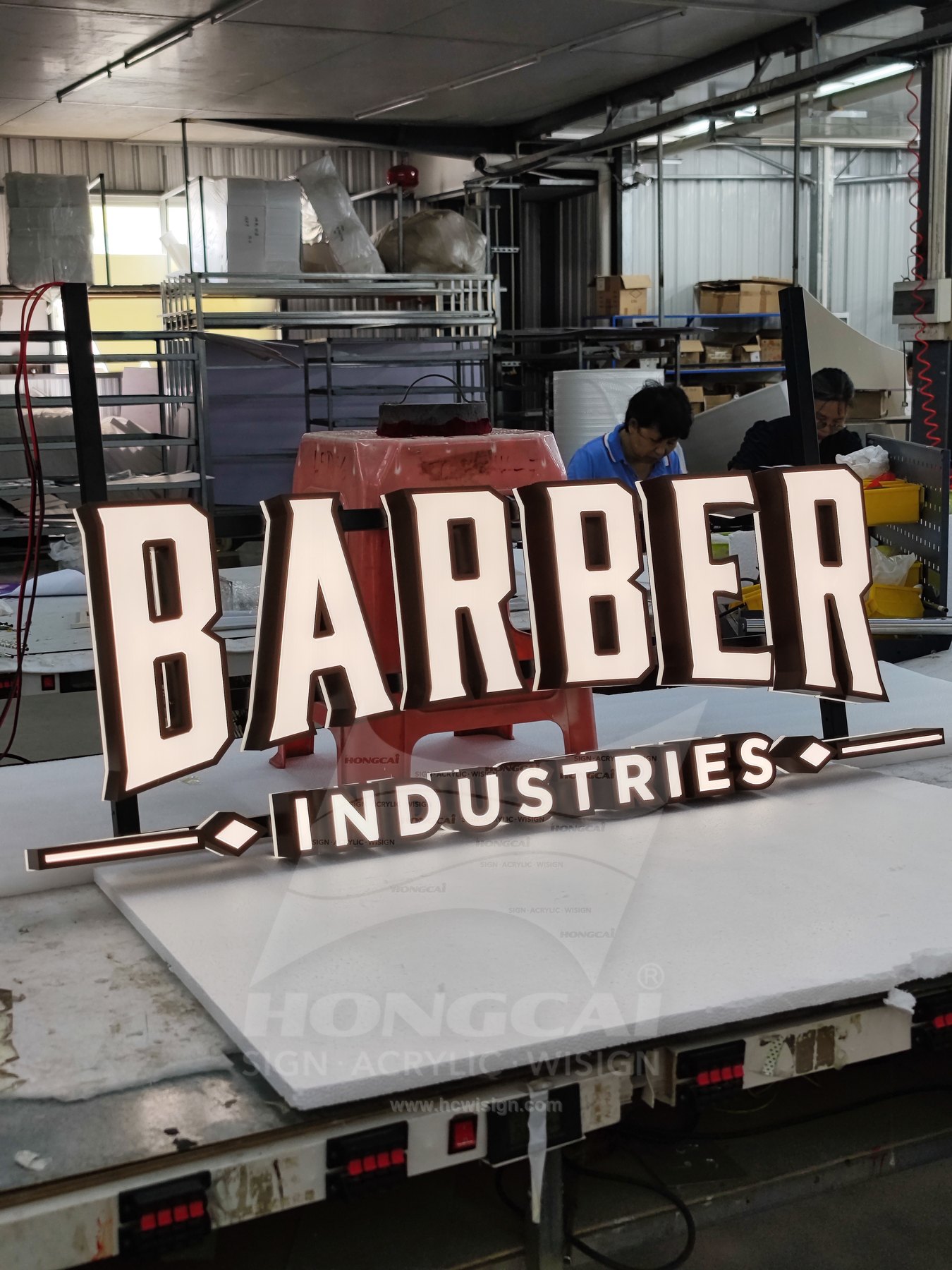 Flat Face Illuminated Letters - Barber Industries